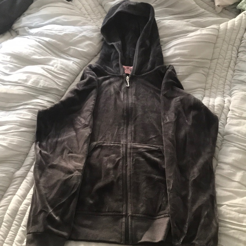 Juicy Couture zip up velour hoodie